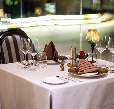 A Decorated Dining Table in Hotel Jharokha