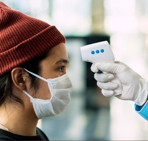 THERMAL SCREENING of a girl in Hotel Jharokha