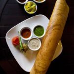 Dosa in white Plate
