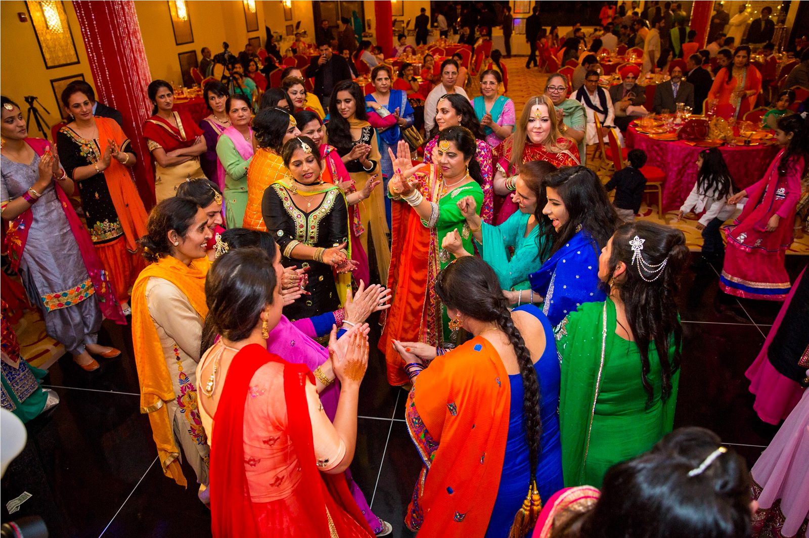 ladies dancing in wedding ceremony